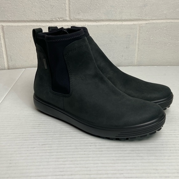 NEW ECCO Soft 7 Tred Women's Gore-Tex Chelsea Boot‎ EU38 Black Waterproof - Picture 1 of 8
